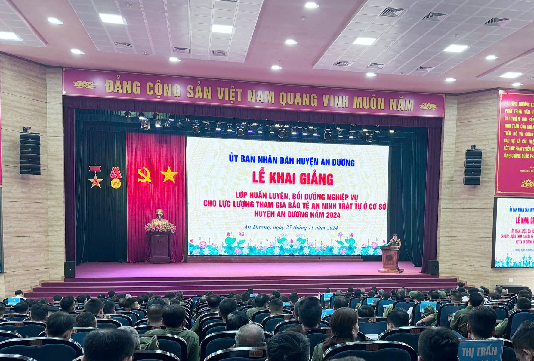 Huyện An Dương khai giảng lớp Huấn luyện, bồi dưỡng nghiệp vụ cho lực lượng tham gia bảo vệ An ninh trật tự ở cơ sở năm 2024